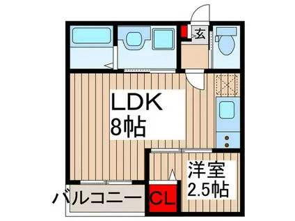 JACK YOSHINOI(1LDK/2階)の間取り写真