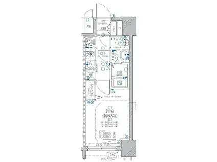 ディアレイシャス矢場町(1K/11階)の間取り写真