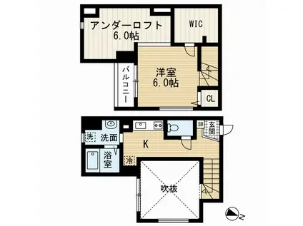 ファインフォレスタ九大学研都市(ワンルーム/2階)の間取り写真