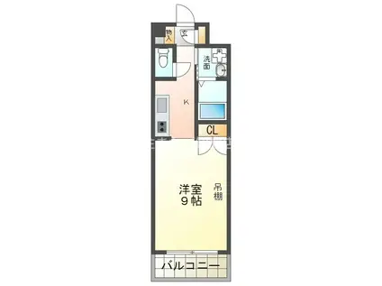 グランデュ桜(1K/3階)の間取り写真