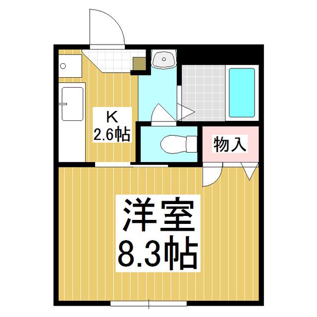 シャーメゾンシロタ B(1K/1階)の間取り写真