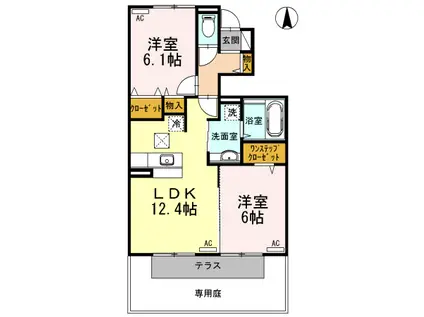 FELICE(2LDK/1階)の間取り写真