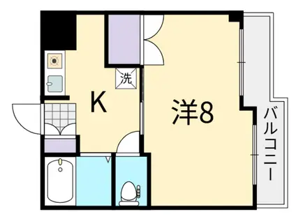 ラ・ビューニシ(1K/1階)の間取り写真