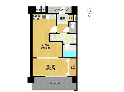 コナ・パラッツォ(1LDK/9階)の間取り写真