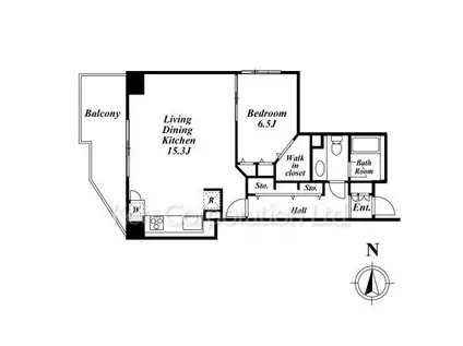 フリーディオ西麻布(1LDK/4階)の間取り写真