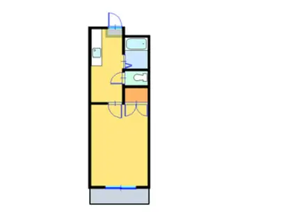 落合ビル2(1K/3階)の間取り写真