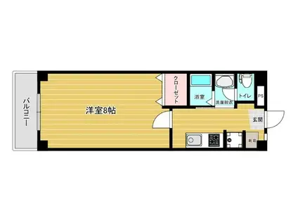 アトリエえのぐ箱(1K/2階)の間取り写真