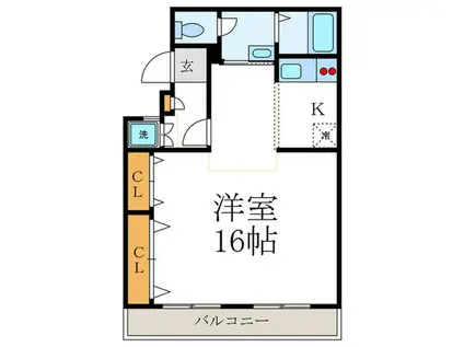 八雲マンション旧館(1K/1階)の間取り写真
