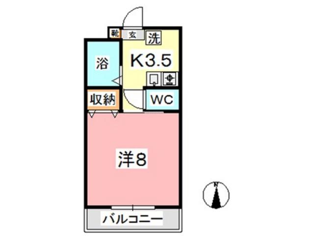 ライフリスタ阿賀崎 A(1K/1階)の間取り写真