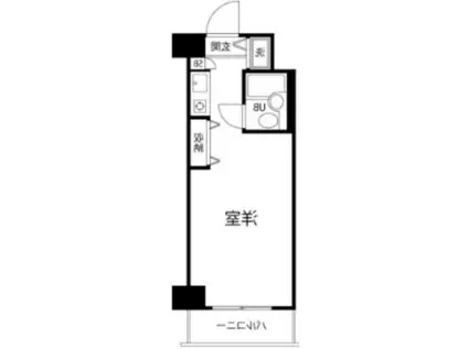 TS GARDEN新丸子(ワンルーム/2階)の間取り写真