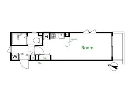 ロアール早稲田(ワンルーム/3階)の間取り写真