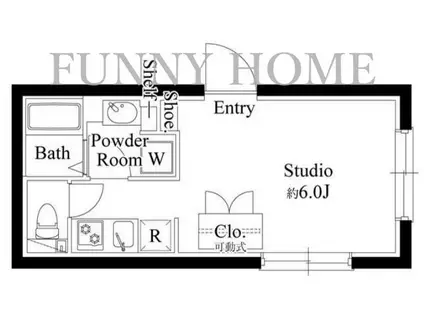 エルフローラ三軒茶屋(ワンルーム/4階)の間取り写真
