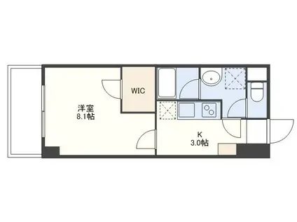 S-FORT佐賀天神(1K/5階)の間取り写真