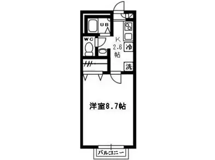 GOLDEN GOOSE(1K/2階)の間取り写真