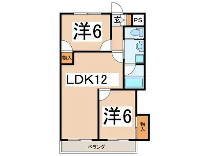 SON DE MER (2LDK/2階)の間取り写真