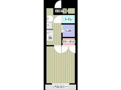 エル上熊本(1K/4階)の間取り写真