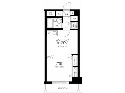 日神パレス生麦(1DK/1階)の間取り写真