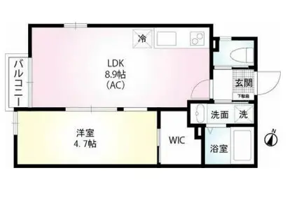 DAIYU28番館(1LDK/2階)の間取り写真