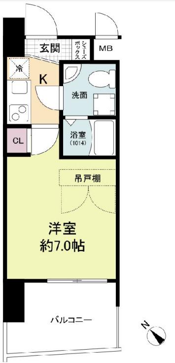 セレニテ阿波座ミラク(1K/15階)の間取り写真