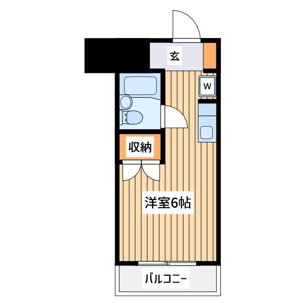 リエス高尾(ワンルーム/1階)の間取り写真