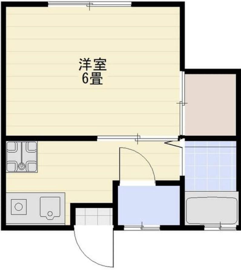ブライトヒルズ(1K/1階)の間取り写真