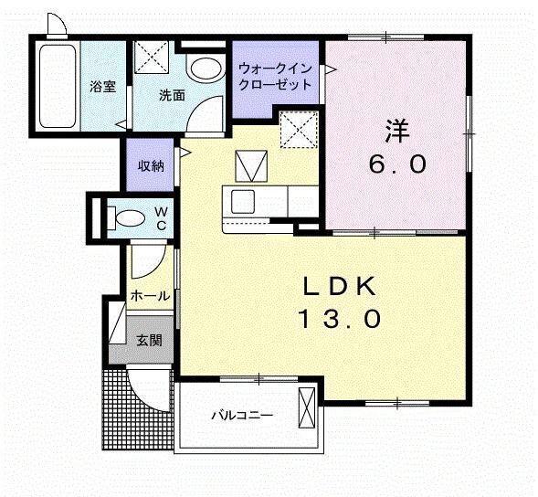 グラン プラージュ(1LDK/1階)の間取り写真