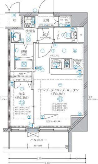 ディアレイシャス東別院IV(1LDK/2階)の間取り写真