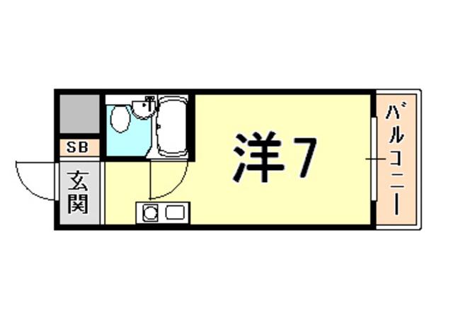 メゾンドアヴニール(ワンルーム/3階)の間取り写真