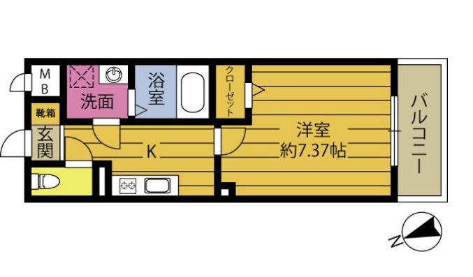COMFORT UMEDA(1K/4階)の間取り写真