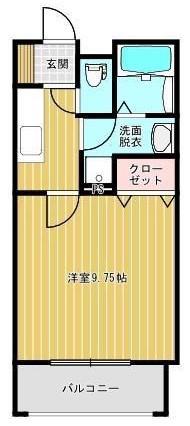 ポロ・イマーレ(1K/1階)の間取り写真