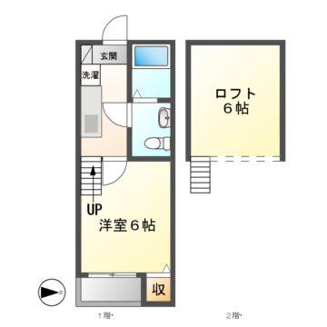 LA MAISOM YS本陣(1K/2階)の間取り写真