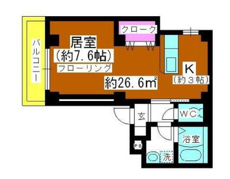 アルファコート戸田公園I(1K/5階)の間取り写真