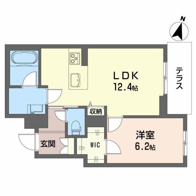 シャーメゾン笹和(1LDK/1階)の間取り写真