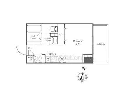 KN RESIDENCE TSURUMI(ワンルーム/9階)の間取り写真