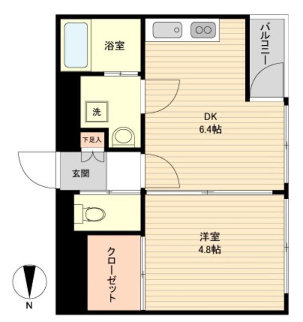 LA DOUCEUR片平(1DK/3階)の間取り写真