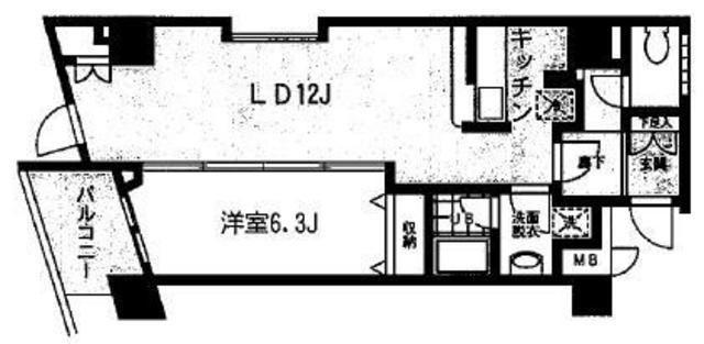 ヴォアラクテ西早稲田(1LDK/3階)の間取り写真