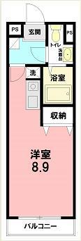 ゴールドウィン湘南(ワンルーム/7階)の間取り写真