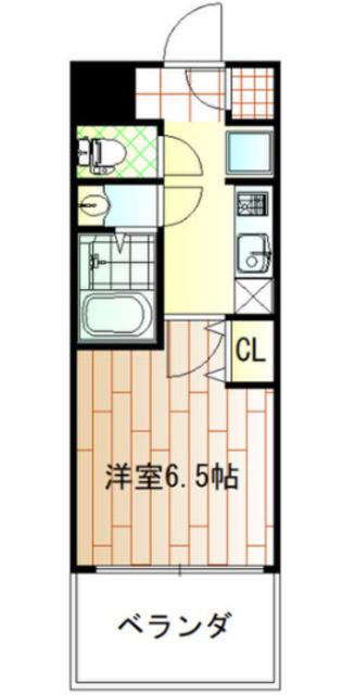 オリエンテム宿院南(1K/4階)の間取り写真