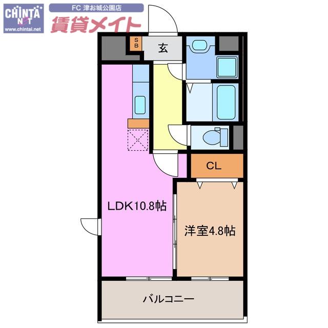 Z.BLDG(1LDK/1階)の間取り写真