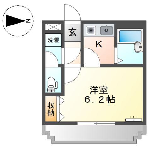 グランチェスタ(1K/1階)の間取り写真