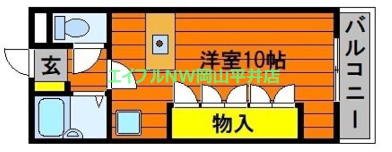 パークウェイ高島(1K/4階)の間取り写真