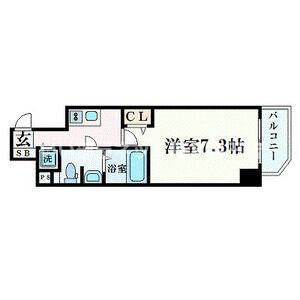 プレサンス梅田東ベータ(1K/12階)の間取り写真
