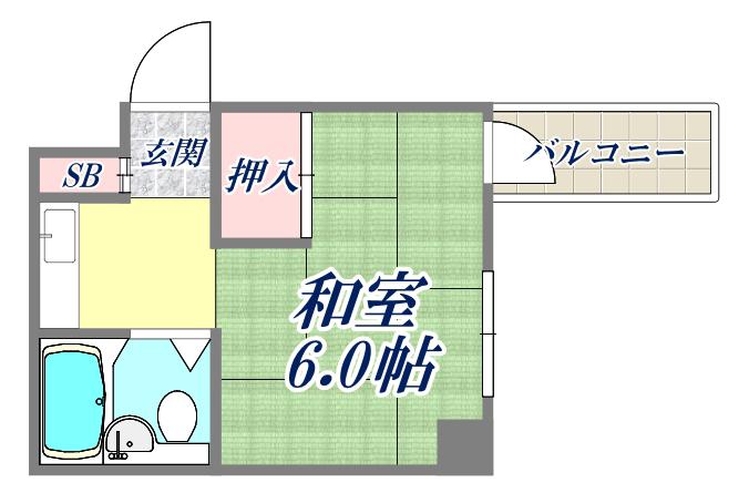グローバル竹馬(ワンルーム/4階)の間取り写真