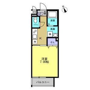 クオーレ福沢町(1K/1階)の間取り写真