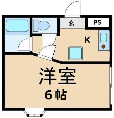 クオリティII(1K/2階)の間取り写真