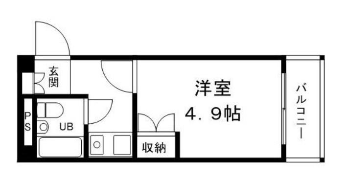 グリーンハイツ南駅前(1K/5階)の間取り写真