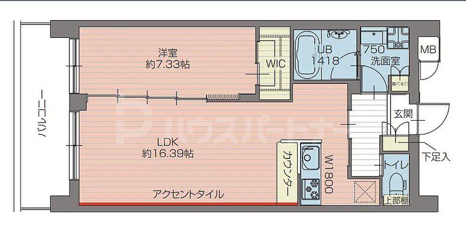 プレジオ北綾瀬ASIAN(1LDK/6階)の間取り写真