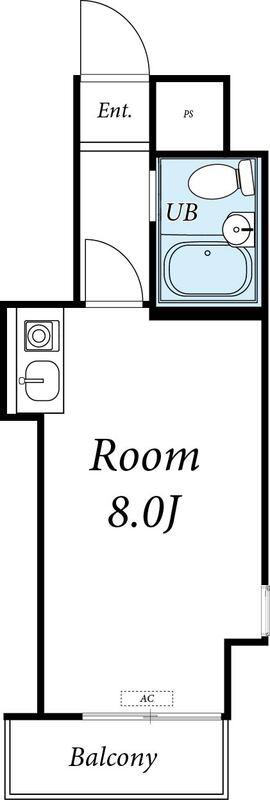 BXL川崎弐番館(ワンルーム/4階)の間取り写真