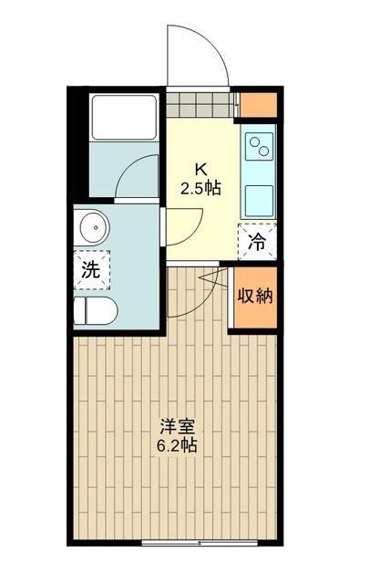 LA LUCE 東大和(1K/2階)の間取り写真