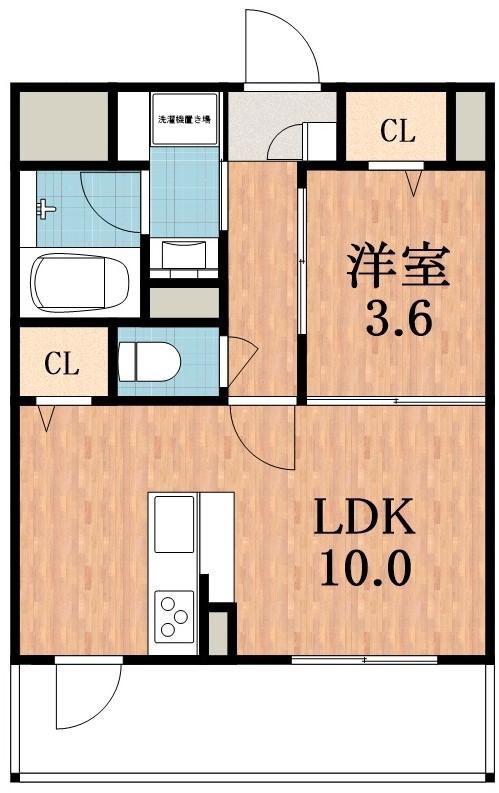 PERIDOT長居公園(1LDK/6階)の間取り写真